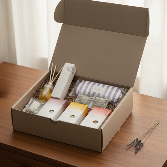 睡眠の質up！熟睡アロマのセット (入浴剤3種&アイマスク&ディフューザー)