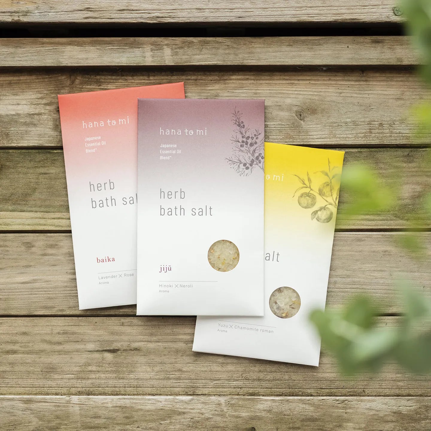 hana to mi ハーブバスソルト kikka (ウッド&ゆず)